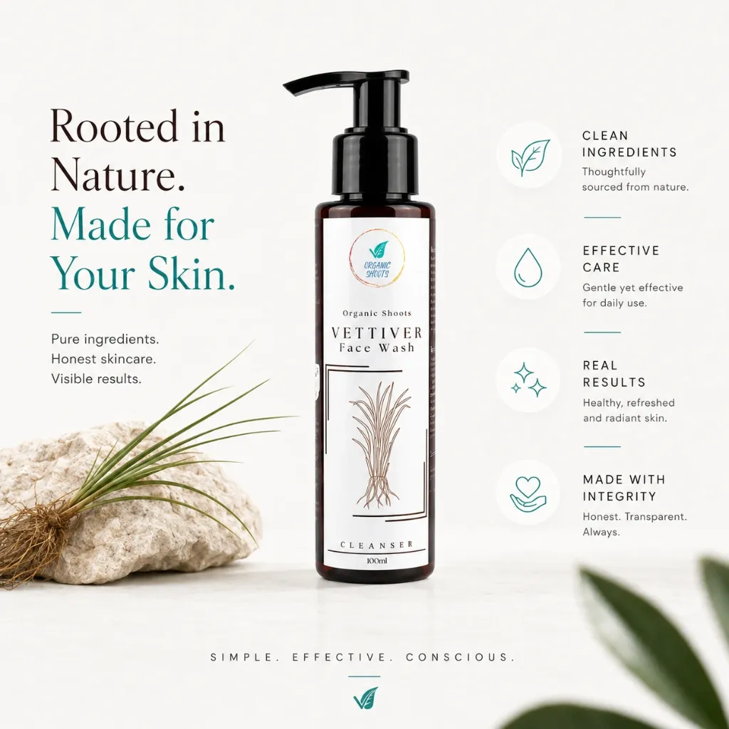 organic shoots vettiver face wash 3.webp